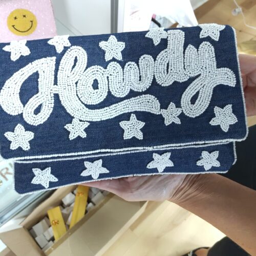 “Howdy” Denim Seed Head Clutch
