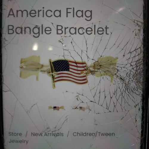 America Flag Bangle Bracelet