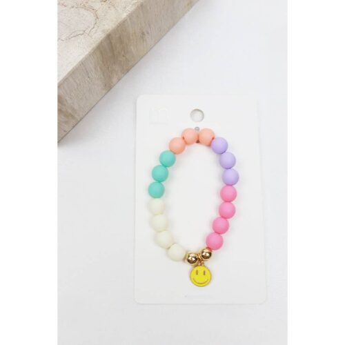 Smile Charm Bead Bracelet