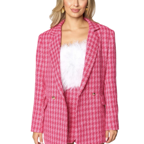 AVERY OVERSIZED BLAZER - STRAWBERRY CREAM