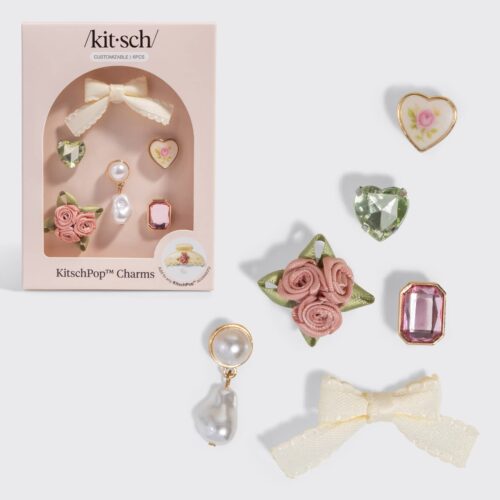 KitschPop™️ Charms 6pc Set - Vintage Pink