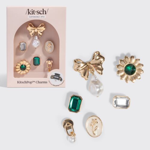 KitschPop™️ Charms 6pc Set - Vintage Emerald