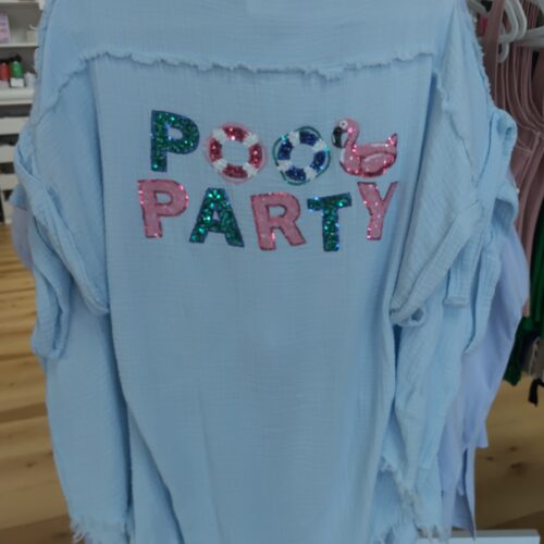 Pool Party Sequin Patch Shirt