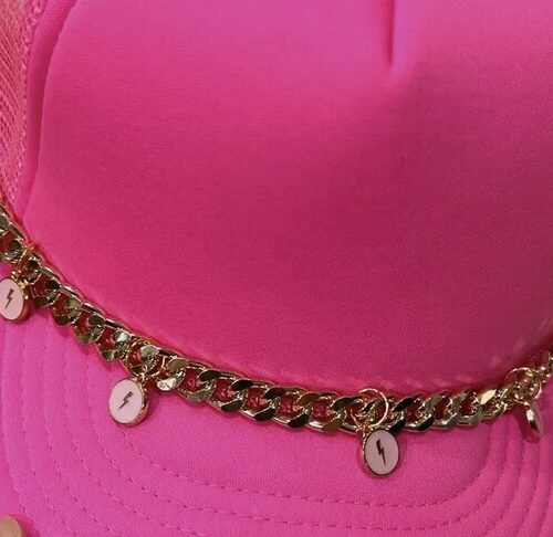 Trucker Hat Chain- Gold Bolts