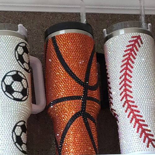 Crystal Basketball Bling Tumbler