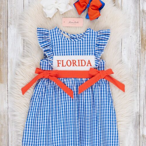 Florida Smocked Gingham Dress
