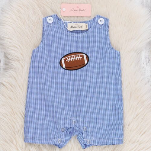 Blue Stripe Cotton Embroidered Football Johnny