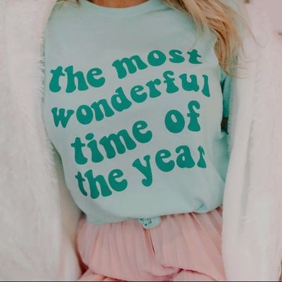 Christmas Graphic Tee Holiday Shirt Most Wonderful Time