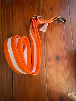 Purse Strap Orange/White