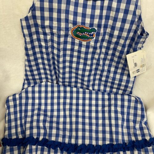 Checkered Blue & White Florida Gator Dress BRAND NEW (Vive La Fete) Size 12