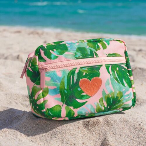 FLORAL COSMETIC BAG - PALM