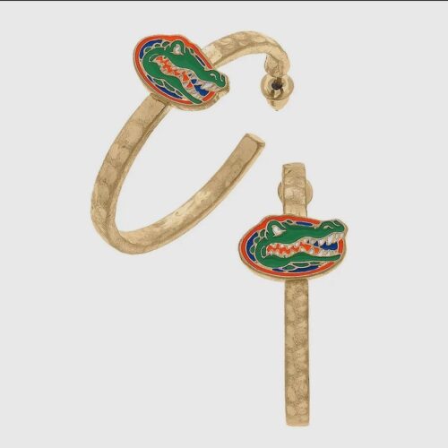 Florida Gators Enamel Logo Hoop Earrings