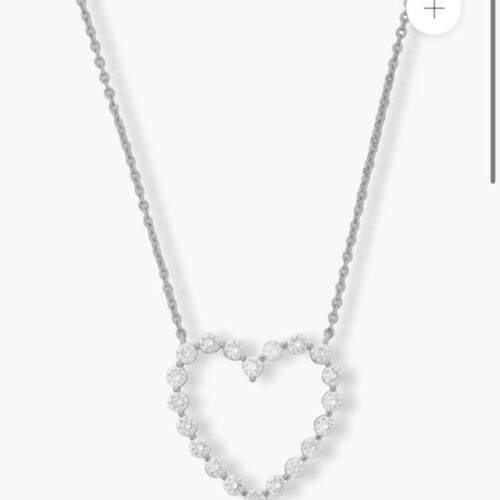 She's an Icon Heart Necklace- Silver