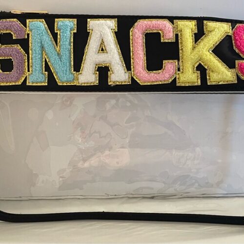 "SNACKS" Clear Travel Bag