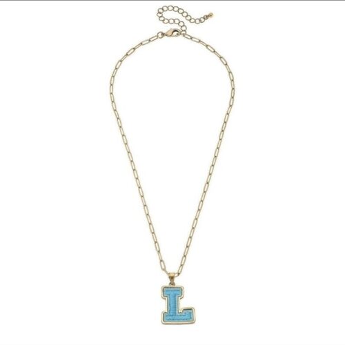 Stuck on You Embroidered Initial Patch Necklace