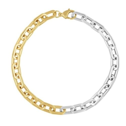 The Abbey Link Chain Necklace- Two Tone