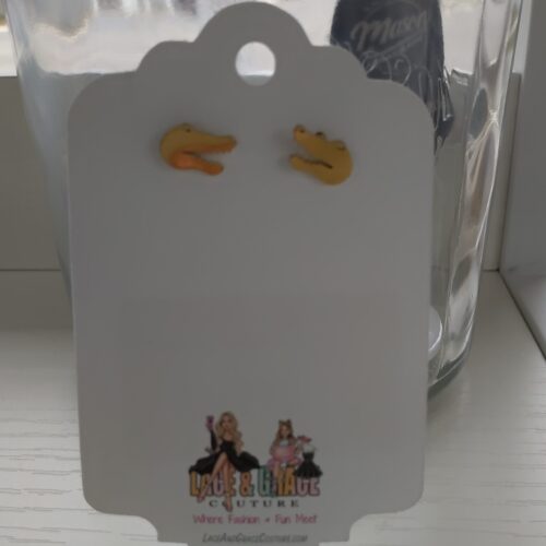 Adorable Alligator Earrings, Florida Gators (Hypoallergenic)