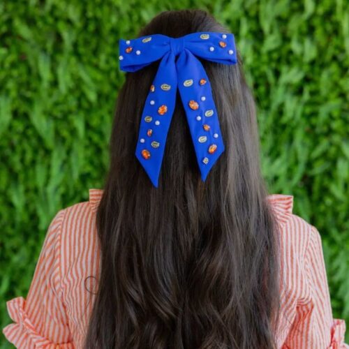 Blue Florida Gators Bow Barrette