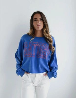 Florida Oversized Outline Cropped Longsleeve
