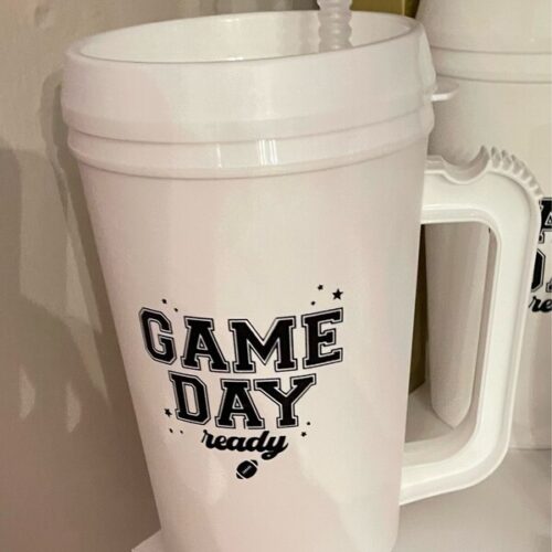 White Game Day Cup