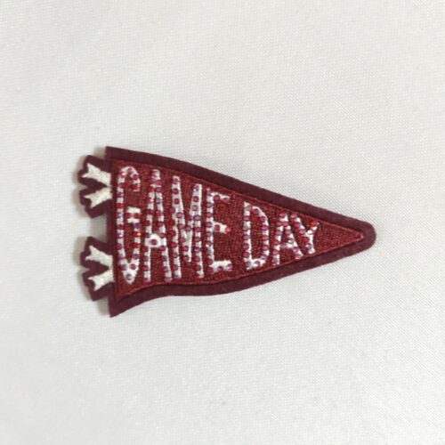 Maroon Game Day Rhinestone Patch Trucker Hat Patches Iron On