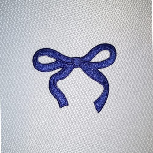 Royal Blue Dainty Bow Trucker Hat Embroidery Patch Iron On