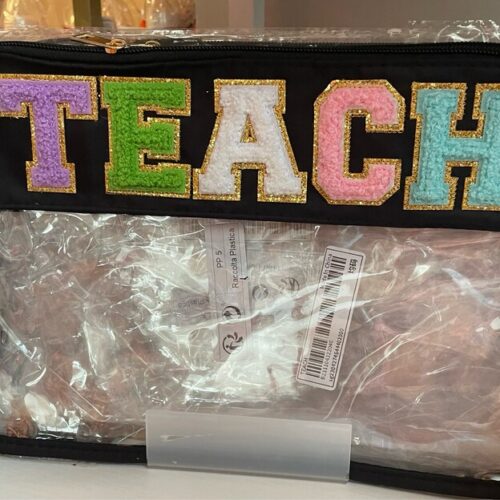 "TEACH" Clear Travel Bag