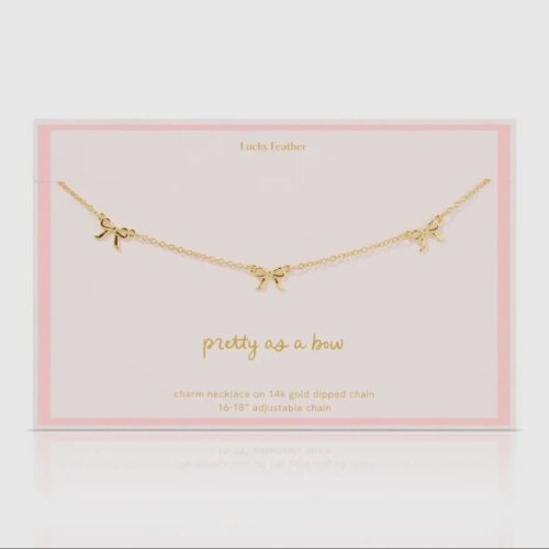 Beautiful Bows - 3 Bow Necklace - Gold