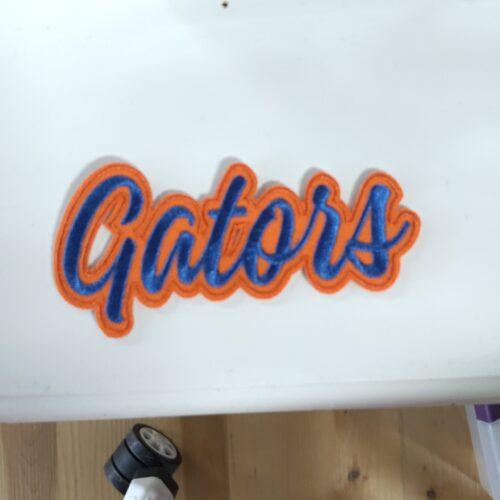 4" Gators in Orange & Blue - Embroidered Hat Patch