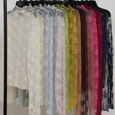 Layering Floral Lace See Through Mesh Top